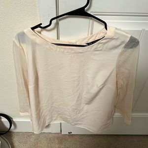 Armani Exchange Blouse with beautiful lace sleeves EUC size m